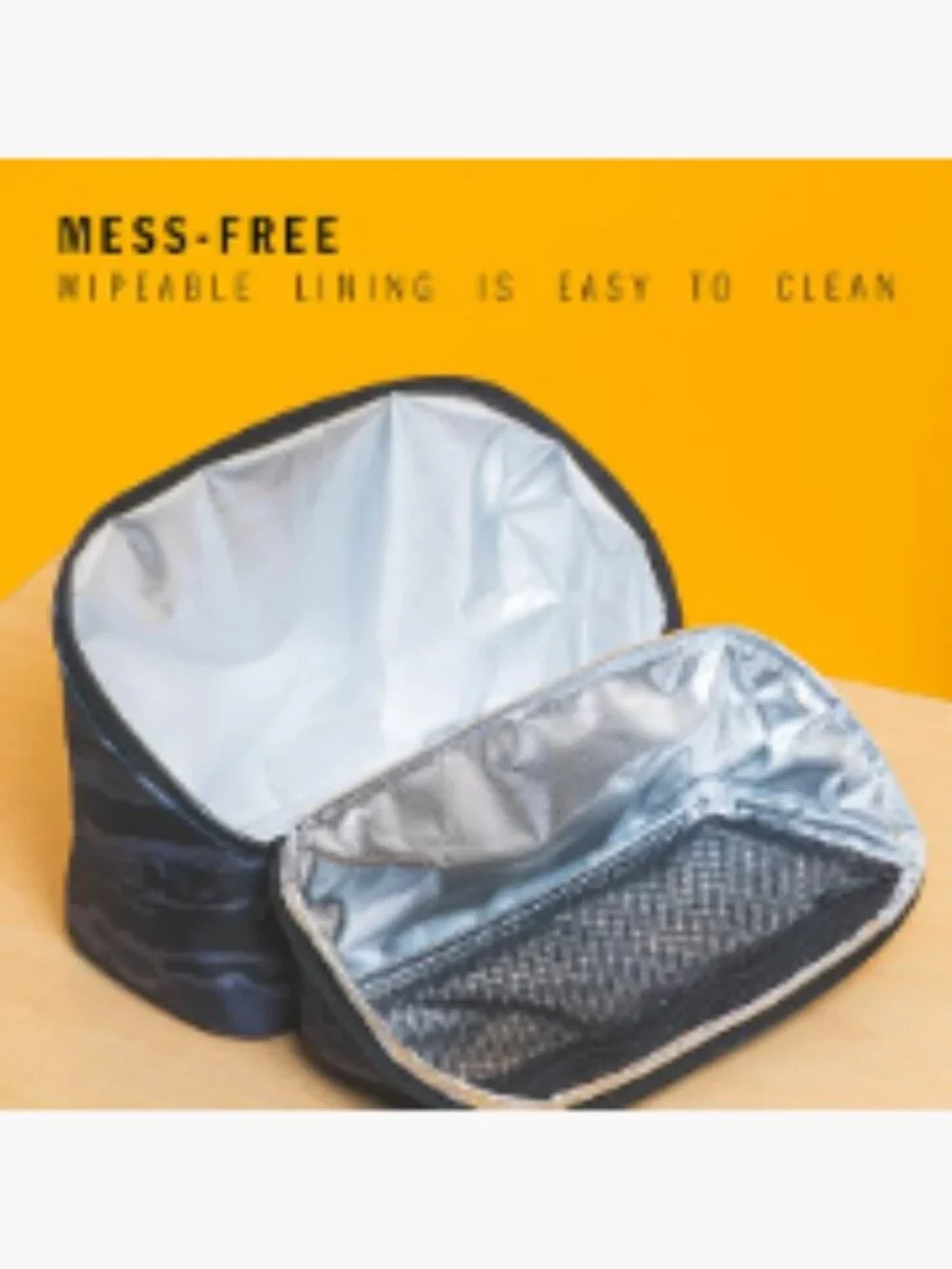 Insulated Lunch Bag with Mesh Pocket and Backpack Clip